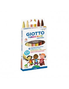 Marcador Feltro Giotto Turbo Maxi Skin Tones 6 cores