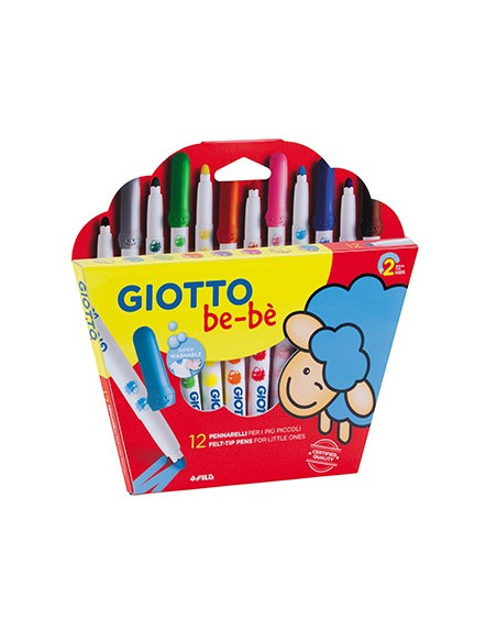 Marcador Feltro Giotto Be-Be Cx 12un