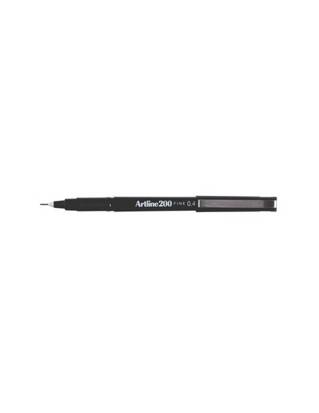 Marcador Fino 0.4mm Artline 200 Preto Cx 12un