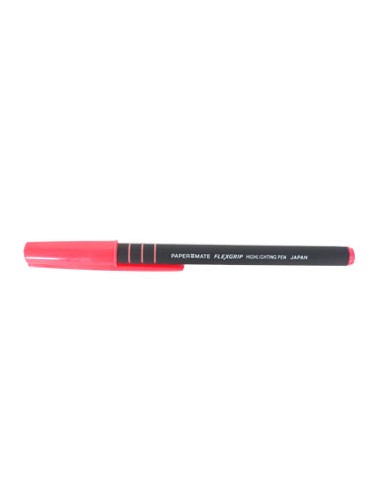 Marcador Fluor. Paper Mate Flex Grip Ponta Bizelada Rosa