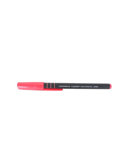 Marcador Fluor. Paper Mate Flex Grip Ponta Bizelada Rosa
