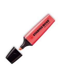 Marcador Fluorescente Stabilo Boss Vermelho 70/40 Cx 10un
