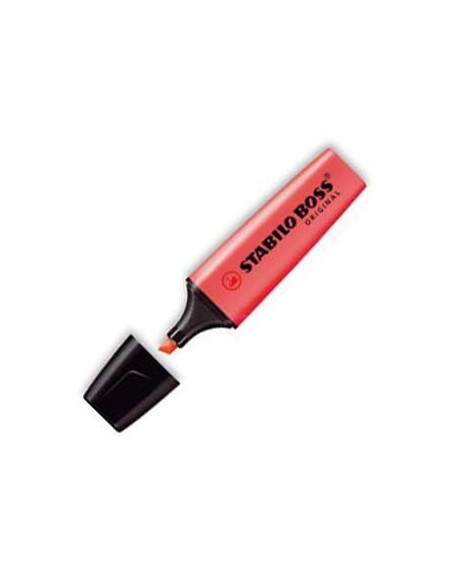 Marcador Fluorescente Stabilo Boss Vermelho 70/40 Cx 10un