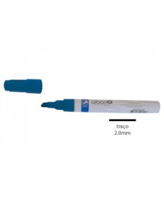 Marcador Perm. Grosso 2,0mm Ponta Bizelada Azul -1un