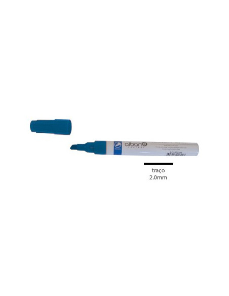 Marcador Perm. Grosso 2,0mm Ponta Bizelada Azul -1un