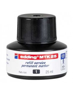Recarga p/Marcador Permanente Grosso Edding MTK 25ml Preto 1