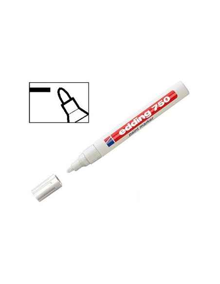 Marcador Grosso Edding 750 Branco 1 unid