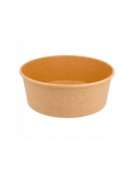Saladeira Cartão Redondo Cor Kraft 1300ml 50un