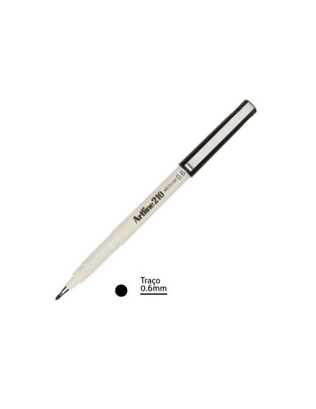 Marcador Medio 0.6mm Artline 210 Preto-1un