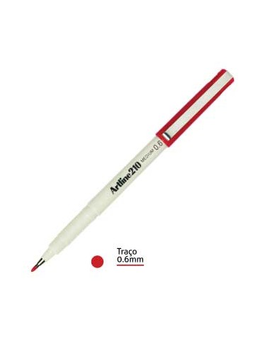 Marcador Medio 0.6mm Artline 210 Vermelho-1un