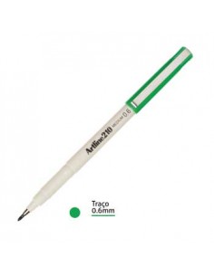 Marcador Medio 0.6mm Artline 210 Verde-1un