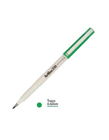 Marcador Medio 0.6mm Artline 210 Verde-1un