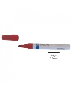 Marcador Perm. Grosso 2,0mm Ponta Bizelada Vermelho -1un