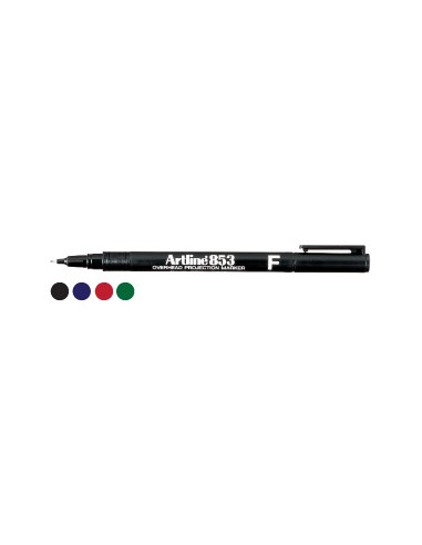 Marcador Perm. Fino (CD/Acetatos) Artline 853 Preto-Cx12un