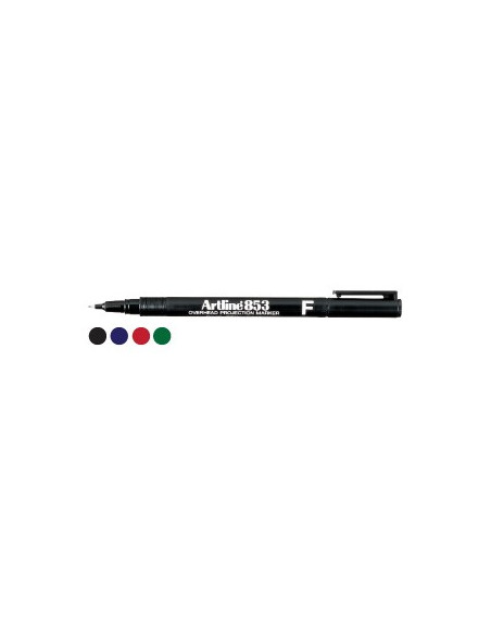 Marcador Perm. Fino (CD/Acetatos) Artline 853 Azul-Cx12un