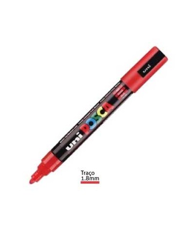 Marcador Uniball Posca PC5M 1,8mm Vermelho -1un