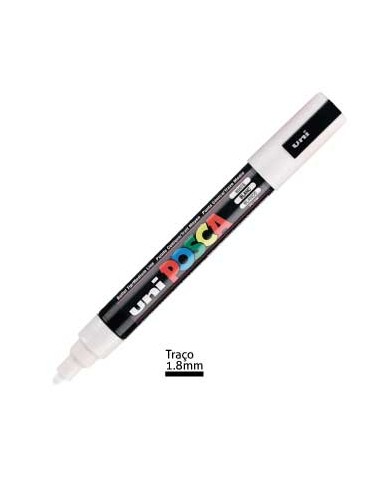 Marcador Uniball Posca PC5M 1,8mm Branco -1un