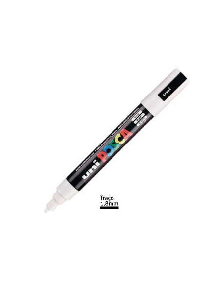 Marcador Uniball Posca PC5M 1,8mm Branco -1un
