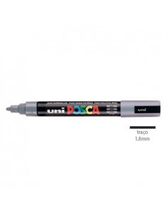 Marcador Uniball Posca PC5M 1,8mm Cinza -1un