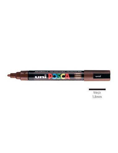 Marcador Uniball Posca PC5M 1,8mm Castanho -1un