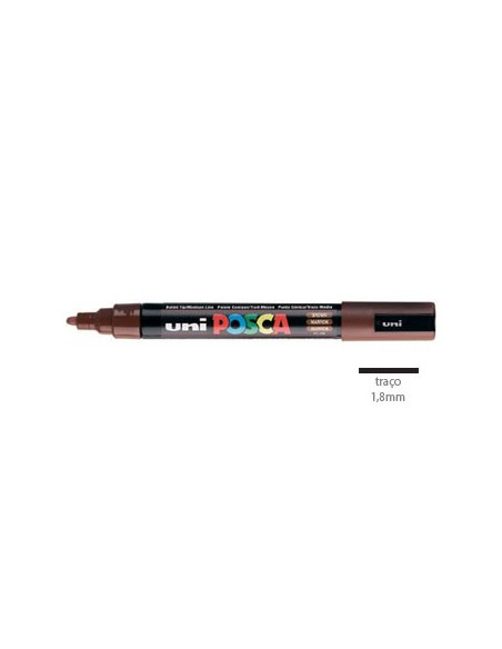 Marcador Uniball Posca PC5M 1,8mm Castanho -1un