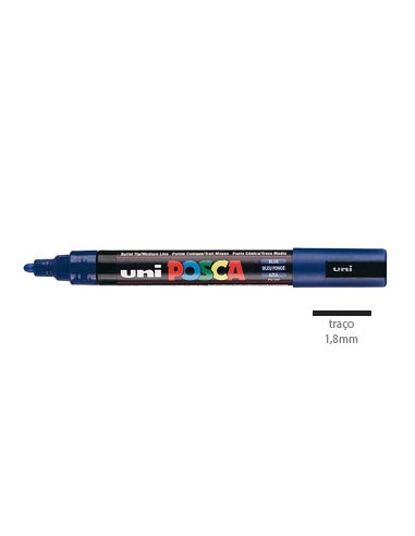 Marcador Uniball Posca PC5M 1,8mm Azul -1un