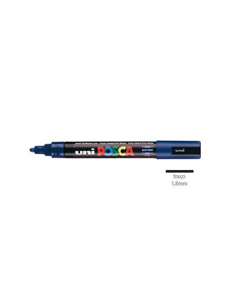 Marcador Uniball Posca PC5M 1,8mm Azul -1un