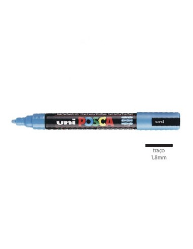 Marcador Uniball Posca PC5M 1,8mm Azul Claro -1un