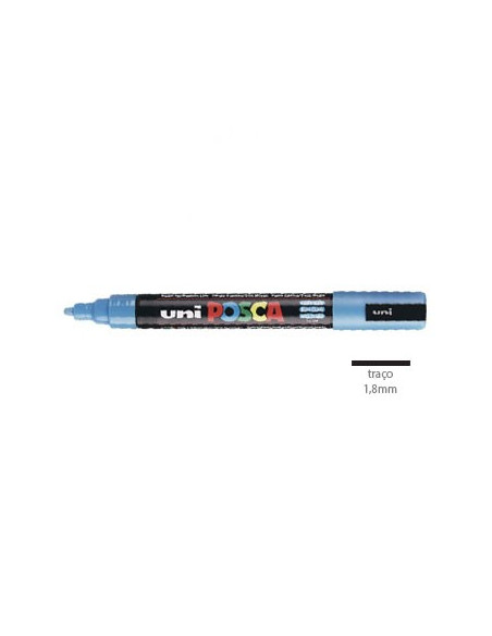 Marcador Uniball Posca PC5M 1,8mm Azul Claro -1un