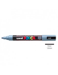 Marcador Uniball Posca PC5M 1,8mm Cinza Slate -1un