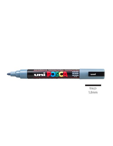 Marcador Uniball Posca PC5M 1,8mm Cinza Slate -1un