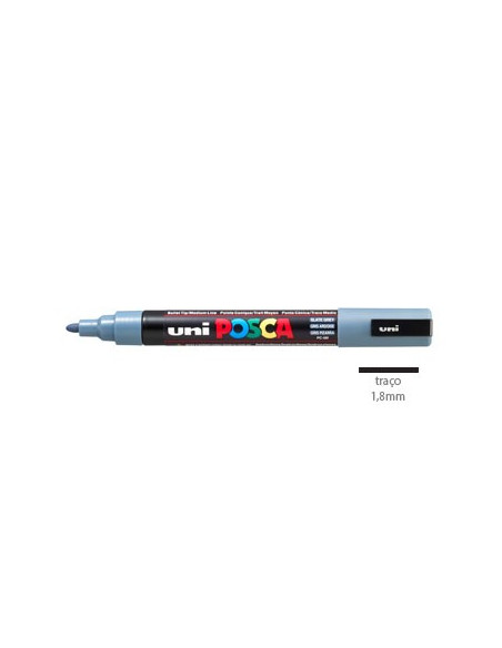 Marcador Uniball Posca PC5M 1,8mm Cinza Slate -1un