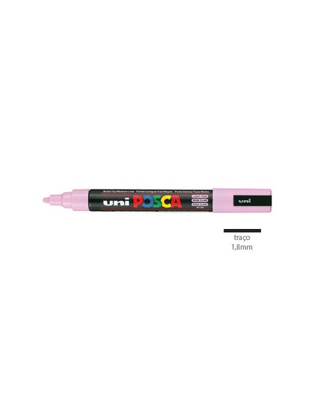 Marcador Uniball Posca PC5M 1,8mm Rosa Claro -1un