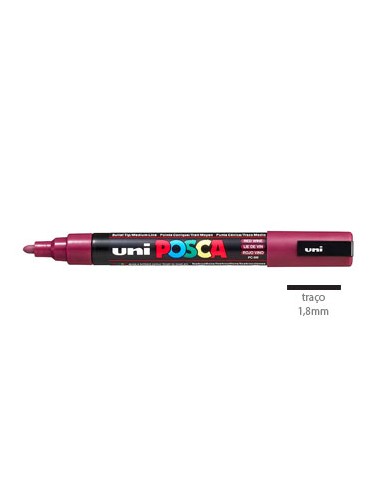 Marcador Uniball Posca PC5M 1,8mm Vinho Tinto -1un