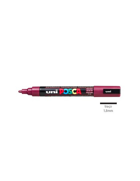 Marcador Uniball Posca PC5M 1,8mm Vinho Tinto -1un