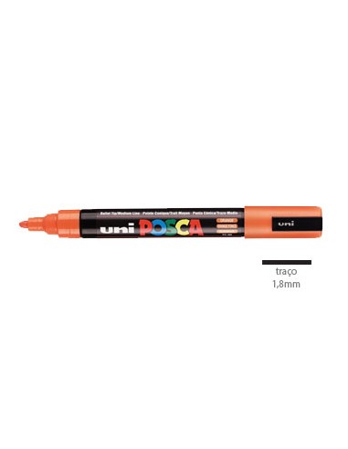 Marcador Uniball Posca PC5M 1,8mm Laranja -1un