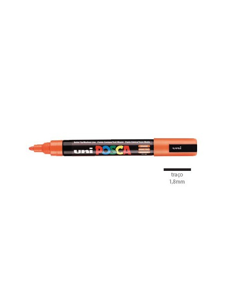 Marcador Uniball Posca PC5M 1,8mm Laranja -1un