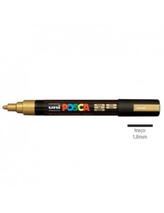Marcador Uniball Posca PC5M 1,8mm Ouro -1un