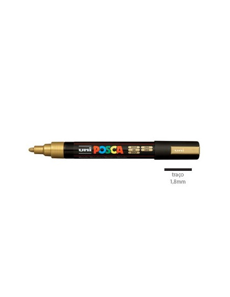 Marcador Uniball Posca PC5M 1,8mm Ouro -1un