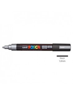 Marcador Uniball Posca PC5M 1,8mm Prata -1un