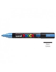 Marcador Uniball Posca PC5M 1,8mm Azul Metalico -1un