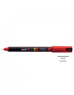Marcador Uniball Posca PC1MR 0,7mm Vermelho-1un