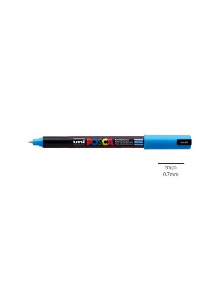Marcador Uniball Posca PC1MR 0,7mm Azul Claro-1un