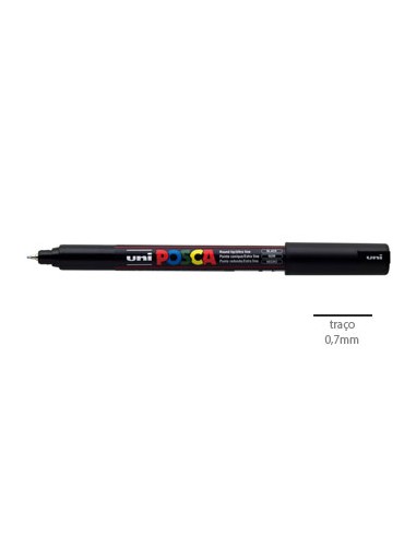 Marcador Uniball Posca PC1MR 0,7mm Preto-1un