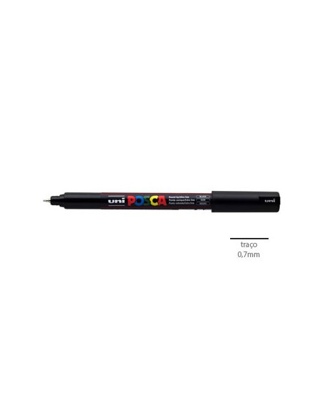 Marcador Uniball Posca PC1MR 0,7mm Preto-1un