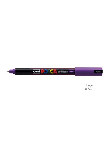 Marcador Uniball Posca PC1MR 0,7mm Violeta-1un