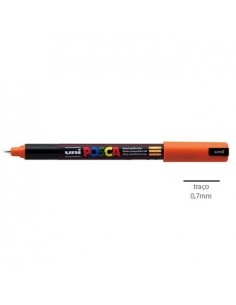 Marcador Uniball Posca PC1MR 0,7mm Laranja-1un