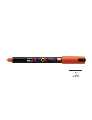 Marcador Uniball Posca PC1MR 0,7mm Laranja-1un