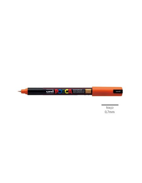 Marcador Uniball Posca PC1MR 0,7mm Laranja-1un