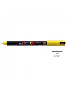 Marcador Uniball Posca PC1MR 0,7mm Amarelo -1un